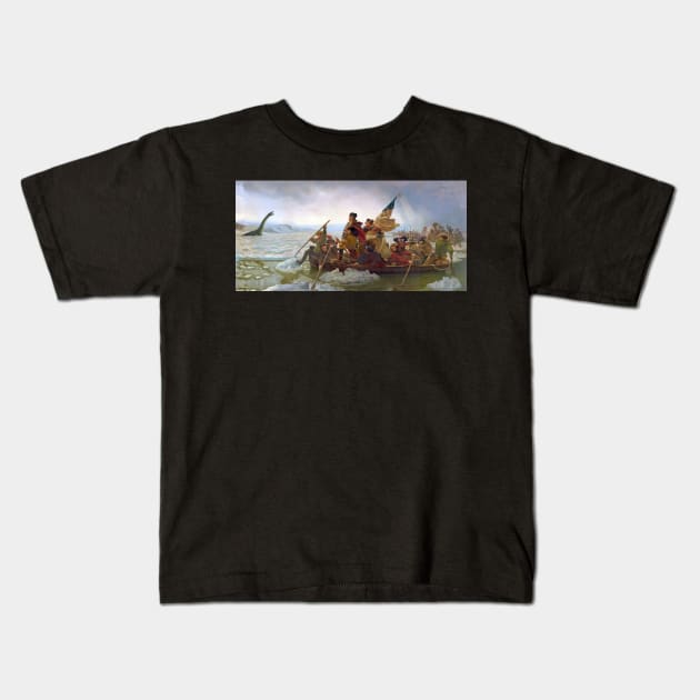 George Washington & The Sea Monster Kids T-Shirt by Nordur Designs